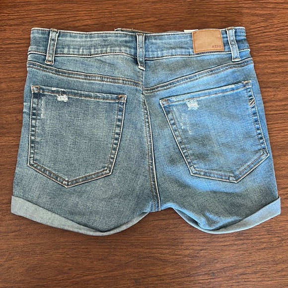 Distressed Light Wash Jean Shorts - Picture 3 of 3